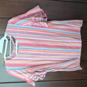 NWOT Striped Linen Blouse